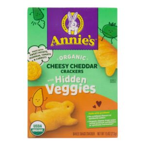 Annie's Organic Cheddar Crackers With Hidden Veggies