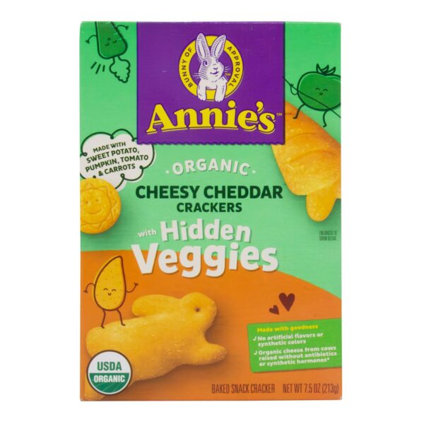 Annie's Organic Cheddar Crackers With Hidden Veggies