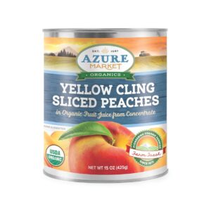 Organic sliced peaches