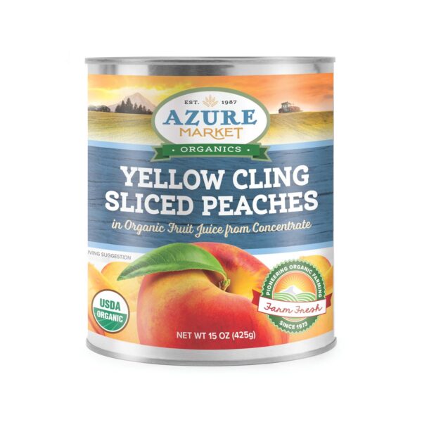 Organic sliced peaches
